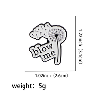 Pin Enamel Kutipan Lucu Bunga Dandelion Bros Pin Lapel Lencana di Ransel Aksesoris Pakaian Perhiasan Hadiah untuk Teman