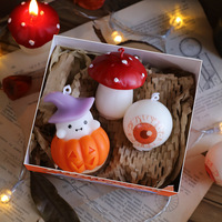 Halloween Heimdekoration Geschenkset Rauchfreie Herbst-Themen Sojawachs-Kerzen für Thanksgiving Kürbis-Duftkerze
