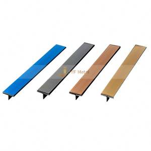 LL348 Bande décorative en acier inoxydable 304 en forme de T pour carreaux de céramique, sols en bois, bordures de portes, garniture métallique en laiton pour miroirs - Product Image 4