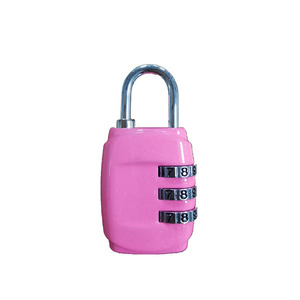 กุญแจล็อคแบบผสมโลหะผสมสังกะสี 3 หลัก ปรับตั้งรหัสได้ สำหรับการเดินทางและการใช้งานกลางแจ้ง สีเงินโครเมียม - Product Image 2