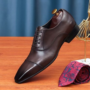 Dernières Chaussures Habillées en Cuir Véritable pour Hommes, Style Oxford, Doublure Solide, Idéales pour le Bureau et les Affaires - Product Image 5