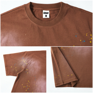 Tkan เสื้อยืดผ้าฝ้าย100% ไหล่ขนาดใหญ่8171เสื้อยืดพิมพ์ลายดิจิตอลสีหมึกบ็อกซี่ซักแอซิดซีดจาง - Product Image 4