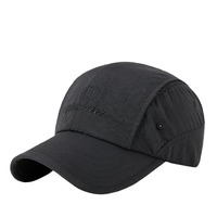 Casquette de baseball sportive en nylon à séchage rapide, protection solaire, prix de gros, logo brodé personnalisé, non structurée, 6 panneaux, maille transparente