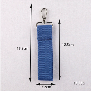 New Trend Multi-color <strong>Keychain</strong> Long Strip Woven Tape Key Chain Concise Pendant Bag Canvas Key Strap Lanyard Bag Charm - Product Image 6