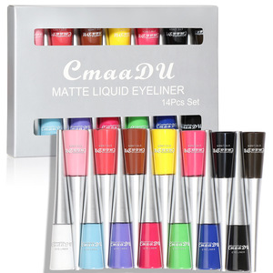 14 colores pegamento delineador de ojos pestañas falsas delineador de ojos mágico líquido Bling pluma tubo delineador de ojos con juego de pegamento - Product Image 2