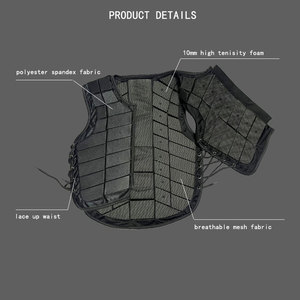 Gilet d'équitation pour enfants rembourré en mousse, gilet de protection pour femmes, protection corporelle pour l'équitation - Product Image 3