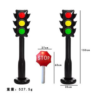 Segnale Stradale Gonfiabile in PVC + Segnale STOP, Giocattoli Educativi per la Sicurezza Stradale dei Bambini, Giochi Interattivi per l'Addestramento al Attraversamento Stradale - Product Image 6