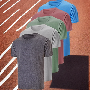 เสื้อยืดแขนสั้นทรงสปอร์ตผู้ชายไซส์ใหญ่ ระบายอากาศได้ดี แห้งเร็ว ทรงปกติ รับผลิตแบบ OEM/ODM พร้อมสกรีนโลโก้และปักลายตามสั่ง - Product Image 2