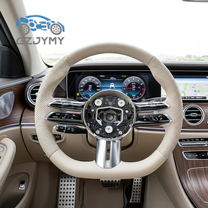 Volant en cuir perforé beige personnalisé pour <span class=keywords><strong>Mercedes</strong></span>-Benz - Vente de volants W223 W214 <span class=keywords><strong>C300</strong></span> C400 S400 S500 E300 E400 - Product Image 2