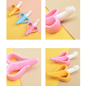 Jouet d'apprentissage pour bébé, brosse à dents en silicone sans BPA, <span class=keywords><strong>anneau</strong></span> à mâcher en silicone souple, <span class=keywords><strong>anneau</strong></span> <span class=keywords><strong>de</strong></span> <span class=keywords><strong>dentition</strong></span> apaisant - Product Image 4