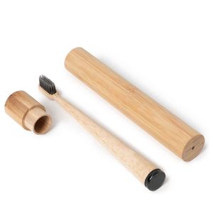 Custom OEM Foldable <b>Disposable</b> for Case <b>Toothbrush</b> with Round Handle Soft Bristles and Custom Logo - Product Image 2