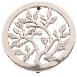 Gold Leaf Shape Cast Aluminium <b>Trivet</b> Elegant Metal <b>Trivet</b> for Serving Mats and Pads Gold Plated - Product Image 6