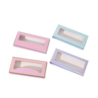 Boîtes cadeaux rectangulaires classiques haut de gamme en papier pour kits de cils, personnalisables avec LOGO, petites boîtes pratiques pour le rangement des cils