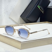 JD MATT 47-26-145 Lunettes de soleil de haute qualité pour hommes et femmes, lunettes de soleil de créateur, style punk classique, luxe, acétate, titane, UV400, avec boîte