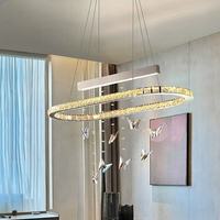 Moderner Luxus-Kronleuchter Kristall-Schmetterling Pendelleuchte für Esszimmer Wohnzimmer Schlafzimmer Bar Dekor im Designer-Stil
