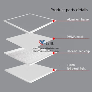 초박형 알루미늄 <span class=keywords><strong>LED</strong></span> 패널 조명 36W/40W/48W 603x603mm 가정 사무실 매립형 천장 조명 실내 조명 - Product Image 6