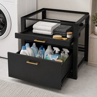 Socle de lave-linge et sèche-linge en acier robuste pour buanderie, design moderne, ajustement universel, support anti-vibration pour machine à laver