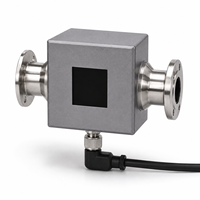 Débitmètre électromagnétique compact à flux direct IO-Link RS485 Modbus avec électrode Hastelloy C FMX280 pour liquides de refroidissement