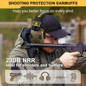Casque de tir électronique tactique extérieur pistolet Anti-bruit casque Impact amplification du son <span class=keywords><strong>protecteur</strong></span> <span class=keywords><strong>auditif</strong></span> avec étui - Product Image 6