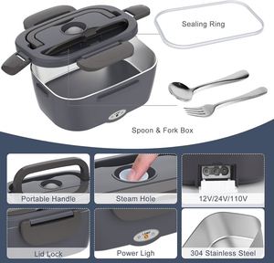 Electric Lunch Box Food Warmer Heatable Leak Proof Portable Food Heater for Home & Car/Trucks - Product Image 3