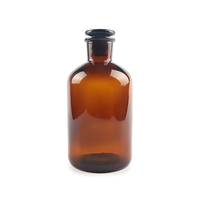 Botol Reagen Kaca Amber Mulut Kecil untuk Laboratorium 30ml-1000ml Dengan Tutup Kaca