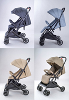 Poussette bébé en lin personnalisée en gros, pliable, légère, de voyage, avec cadre en acier inoxydable A3