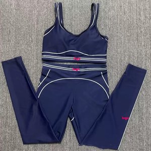 Set Sportivo da Donna per Yoga, Reggiseno Sportivo e Leggings, 2 Pezzi, Comodo, Elastico, Traspirante, in Tessuto Spandex/Poliestere, Abbigliamento per Yoga - Product Image 4