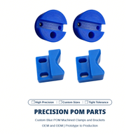Pièces en POM bleu usinées sur commande par CNC, pinces et supports résistants à l'usure pour l'industrie et l'automobile