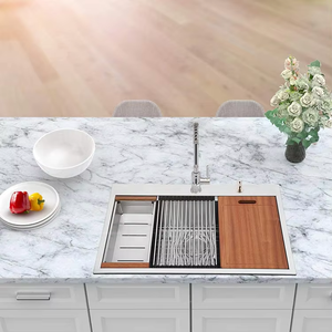 อ่างล้างจานแบบเดี่ยวทำจากสเตนเลสสตีลนาโนสีดำแบบติดตั้งใต้เคาน์เตอร์มีสไตล์304ทำด้วยมือ - Product Image 5