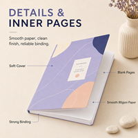 Carnet de notes personnalisable haut de gamme à couverture rigide, format pliable, papier naturel 80 g/m², 100 feuilles, 128 pages, 150x190 mm, pour écriture quotidienne, idéal comme cadeau