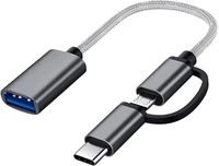 Adaptador de Teléfono 2 en 1, Cable Adaptador OTG Micro USB Tipo C, Cable Adaptador USB C a USB 2.0 OTG