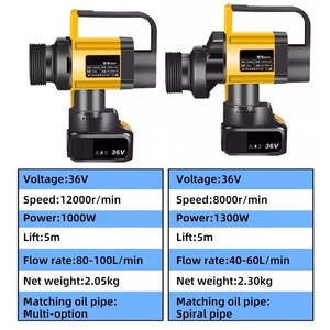ปั๊มถ่ายของเหลวแบบพกพา ใช้แบตเตอรี่ สำหรับถัง/กล่องเหล็ก ใช้สำหรับถ่ายน้ำมัน/น้ำมันเชื้อเพลิง - Product Image 4
