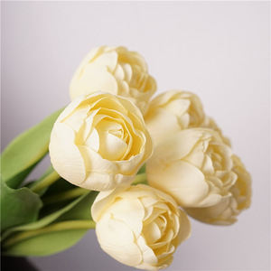 Tulipani Artificiali Realistici al Tatto, Disponibili in Bianco, <span class=keywords><strong>Rosa</strong></span> <span class=keywords><strong>e</strong></span> Giallo, per Decorazioni B&B, Bouquet <span class=keywords><strong>e</strong></span> Centrotavola per Matrimoni - Product Image 6