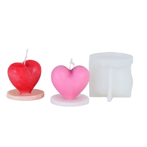 Moule à bougie en résine de silicone 3D en forme de coeur pour le bricolage aromathérapie <span class=keywords><strong>cire</strong></span> parfumée et savon gâteau artisanat outils de gâteau - Product Image 2