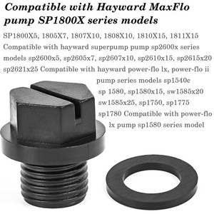 Bouchon de tube de pompe de piscine Hayward Spx1700fg avec joint, 0,8 pouce, résistant à la corrosion, accessoire pour piscine - Product Image 5