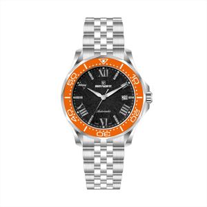 Montres automatiques ETA 2824 avec cadran de montre à motif soleil en relief, boîtier de forme irrégulière, bracelet en acier inoxydable brossé et poli - Product Image 6