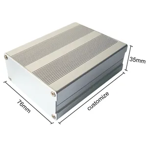 ip54 heatsink aluminum extrusion housing anodized aluminum enclosure REH8043 Size W76xH35mm