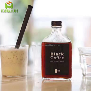 Mini 50Ml 100Ml 200Ml 250Ml 350Ml 500Ml Rượu Vang Phẳng Rỗng Chai Thủy Tinh Cho Rượu Lạnh Pha Cà Phê Trà Sữa Vuông - Product Image 2