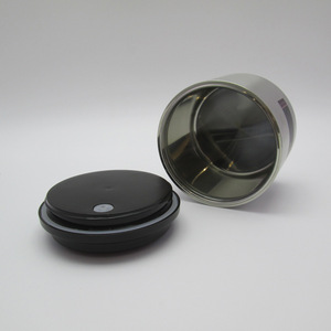 Stainless Steel Vacuum <b>Lunch</b> <b>Box</b> Double Layer Insulated Portable For Students Cylinder Shape With Plastic Lid - Product Image 3