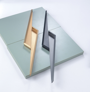Poignées de meubles modernes grises de 300 mm pour tiroirs dissimulés, armoires de cuisine, commodes et portes à bordure affleurante - Product Image 1