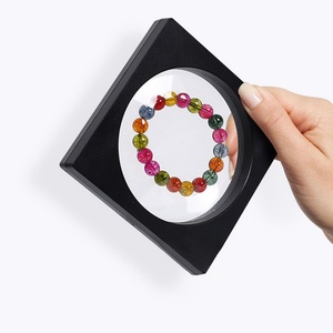 Wholesale Custom Transparent Plastic PE Film 3D Floating Frame Square/Round Shape Jewelry Packaging Display <b>Boxes</b> Cases Storage - Product Image 4