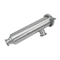 Filtro de acero inoxidable pulido sanitario de espejo SS304 para agua, bebidas, industrias alimentarias, filtro de agua tipo ángulo
