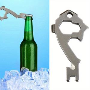 Llavero Multifuncional de Acero Inoxidable con Forma de Pez, Herramienta EDC, Destapador de Botellas, Destornillador, Mini Herramienta para Exteriores - Product Image 4