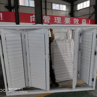 Fenêtre pliante en alliage d'aluminium avec stores intégrés, double vitrage, insonorisation, isolation thermique, pliage en deux, norme énergétique européenne