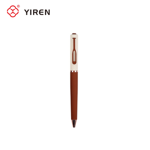 Stylo bille YIREN, nouveau design, couleurs contrastées, revêtement en caoutchouc, stylo publicitaire promotionnel, option multicolore, écriture 1,0 mm - Product Image 5