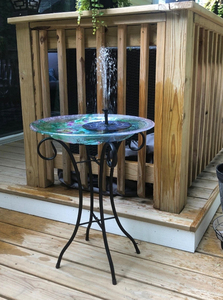 Fontaine de bain solaire pour oiseaux PumpUpgrade Fontaine solaire 2.5W avec 4 buses Pompe de fontaine à eau flottante à énergie solaire - Product Image 4