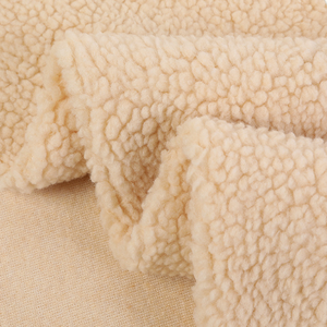 Thick 100 Polyester Knit Faux Fleece Sherpa Fabric