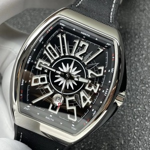 Reloj Mecánico de Lujo para Hombre, Esfera Tonneau, Manecillas Luminosas, Correa de Cuero de 44 mm, Diseño Hueco, Estilo Ejecutivo - Product Image 4