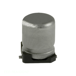 Condensador Original de 10 uF para Montaje en Superficie, Aluminio, 10UF, 20%, 25V, SMD, EEE-1EA100NP - Product Image 1