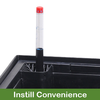 Set Pot Tanaman Tinggi Plastik Modern Jiesheng 30 inci, 2 Buah, untuk Taman Luar Ruangan/Dalam Ruangan, Warna Hitam, dengan Lubang Drainase, Monitor Level Air, dan Wadah Dalam